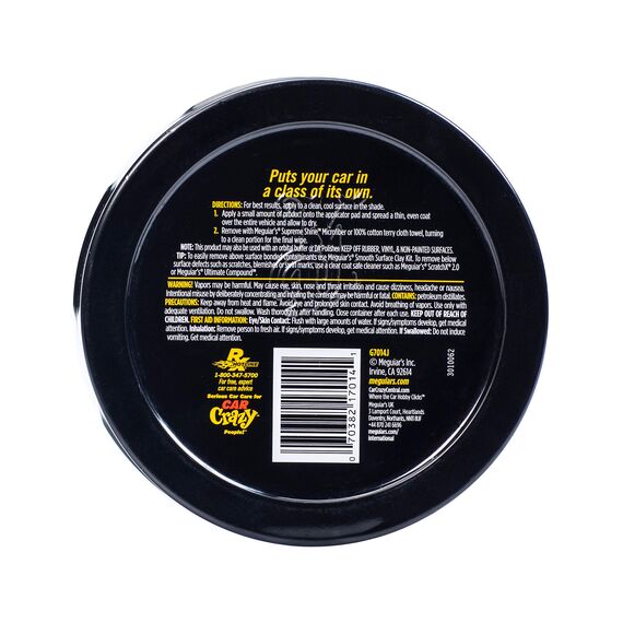 Meguiar's Gold Class Carnauba Plus Premium Paste Wax 311g – Langanhaltende Carnauba-Polymer-Mischung für tiefen Glanz und reflektierende Oberfläche, sicher für Klarlack und glänzende Lackierungen