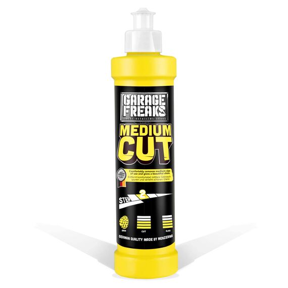 Garage Freaks Autopolitur made by menzerna - Medium Cut - Step 2- Hologrammentferner 250ml - Politur - mittlerer Schleifgrad - Hologrammentfernung - silikonfrei - made in Germany