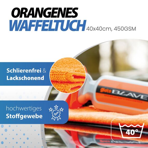 Versiegelung für Scheinwerfern, Helmvisieren & Motorradscheiben Set: Soft99 Glaco Blave 70 ml für Glas und Kunststoff + Mikrofaser 40x40cm 270GSM für schlierenfreie Glasreinigung