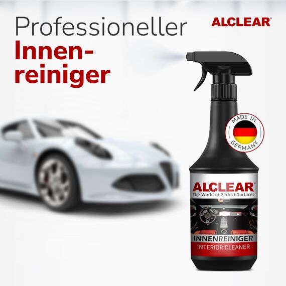 ALCLEAR 721IR Innenreiniger Spray, Auto Innenraum Reiniger für Cockpit, Polster, Kunstleder & Display, reinigt schonend, geruchsneutral, für Fahrzeugpflege & Aufbereitung – Made in Germany