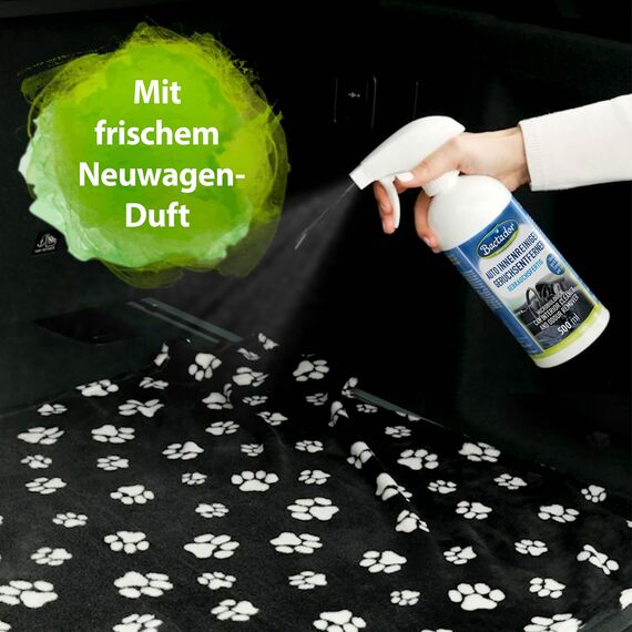 Bactador Auto Innenraum Reiniger Spray 500 ml - Geruchsentferner - Cockpitpflege Auto - Mikrobiologischer Innenraumreiniger Autos - Cockpit Reiniger Autos - Polsterreinger Autositz - Enzymreiniger