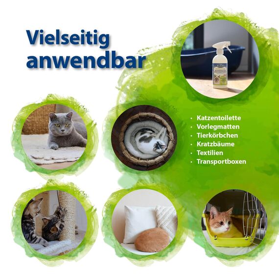 Bactador Enzymreiniger Katzenurin Spray 500ml - Katzenurin Entferner, Mikrobiologischer Geruchsneutralisierer, Katzentoiletten Geruchsentferner, Porentiefe Reinigung in der Tierumgebung