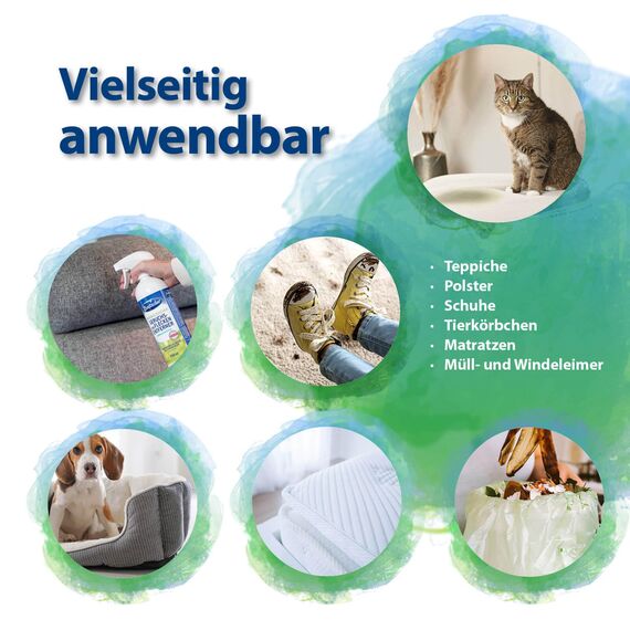 Bactador Enzymreiniger Spray 750ml - Geruchsentferner & Fleckenentferner, Hundeurin & Katzenurin Entferner, Mikrobiologischer Geruchsneutralisierer, Polsterreiniger, Porentiefe Reinigung