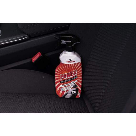 NIGRIN POWER Textil-Reiniger für Auto Innenraum, mit Gewebe-Protector, reinigt gründlich, geruchsauffrischend, 500 ml