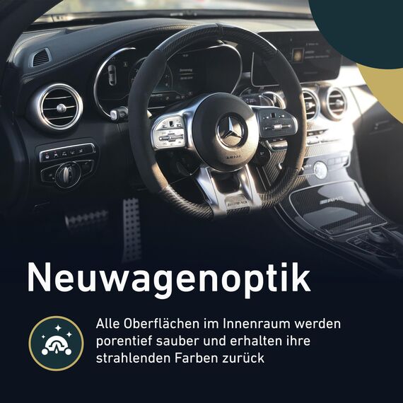 Aurum-Performance® Auto-Innenraum-Reiniger 750ml - Cockpitspray hocheffektiv für Kunststoff, Armaturen & Leder - KFZ Cockpitreiniger Spray, Kunststoffreiniger, Car Interior Cleaner