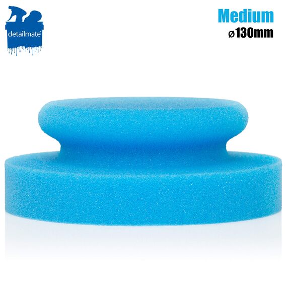 detailmate Autopflege - Made in Germany - 10er Pack Handpolierschwamm - Medium Cut Foam Ø 130/50mm aus Premium Schaumstoff für Handpolitur/Wachse/Applikator für Pflegeprodukte auf Kunststoff, Reifen