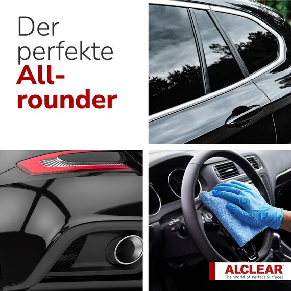 ALCLEAR 711000SV Lackversiegelung Spray – 1000 ml Sprühversiegelung mit Mikrofasertuch für Auto, Motorrad & Caravan – schützt Lack, frischt Glanz auf, wasserabweisend – silikonfrei – Made in Germany