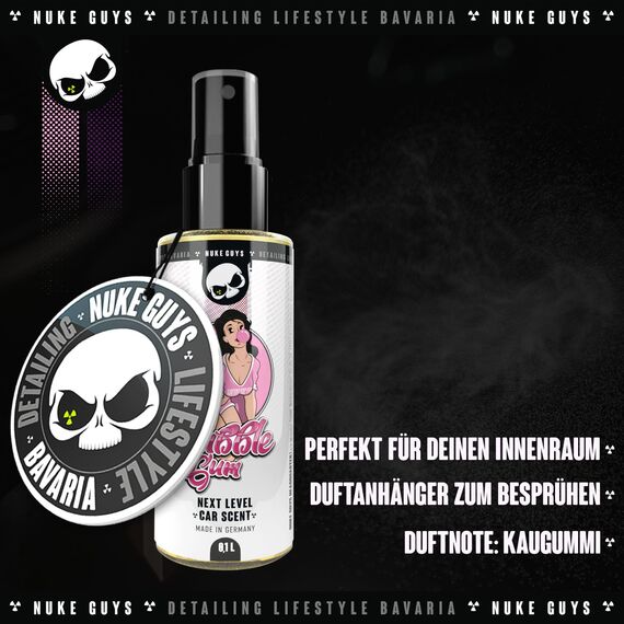Nuke Guys Auto Reinigungsset Innenraum | Innenraumreiniger + Glasreiniger + 1x Fenstertuch + Auto Duft + Cockpit Tücher Glänzend + 1x Detailing Pinsel + 1x Mikrofasertuch | Autopflege Set
