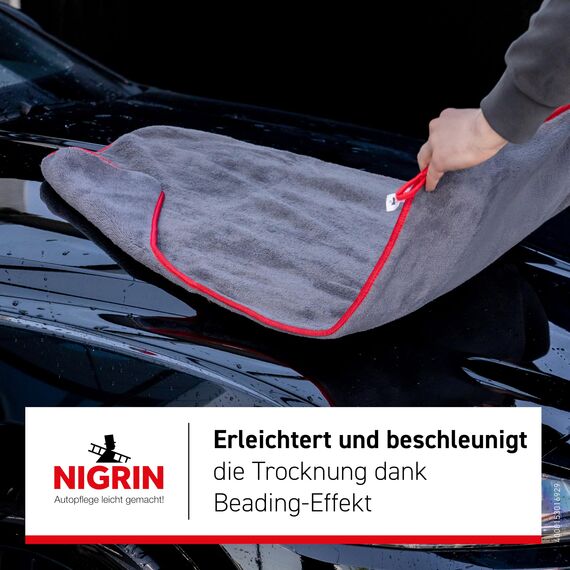 NIGRIN Performance Ceramic Shampoo für Autowäsche, intensive Schmutzlösewirkung, mit Abperleffekt, Schutz vor Neuverschmutzung, 500 ml, rot