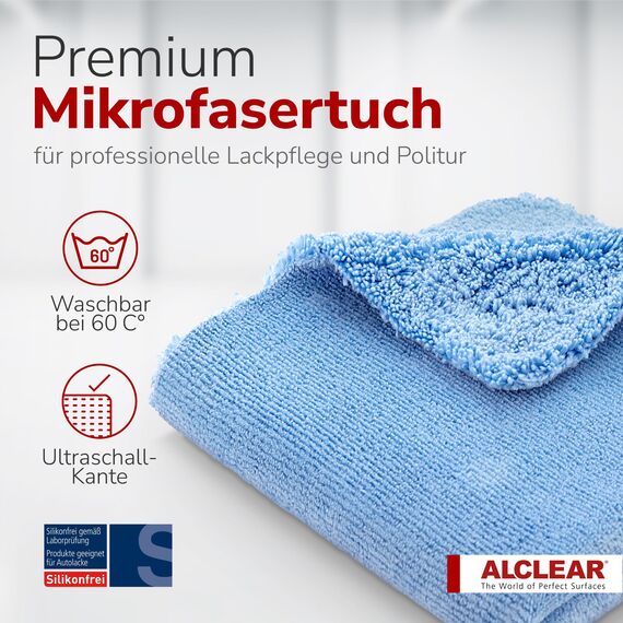 ALCLEAR 711000SV Lackversiegelung Spray – 1000 ml Sprühversiegelung mit Mikrofasertuch für Auto, Motorrad & Caravan – schützt Lack, frischt Glanz auf, wasserabweisend – silikonfrei – Made in Germany