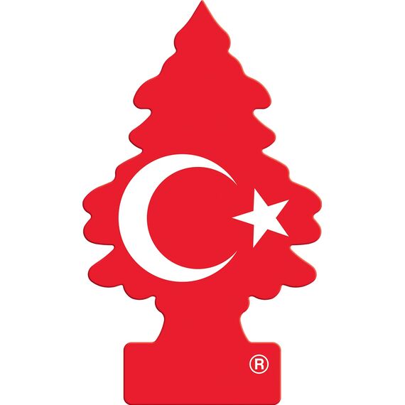 WUNDER-BAUM Auto-Lufterfrischer I Anhänger für langanhaltenden Duft im Auto oder zu Hause I Ay Yildiz Türkische Flagge (Vanille), 1 Stück