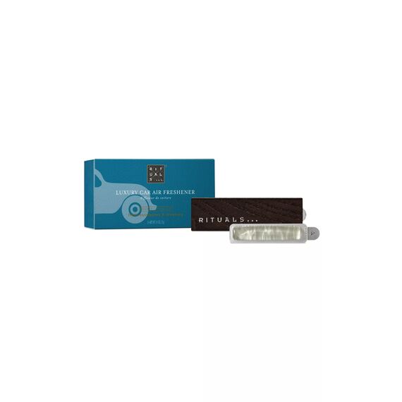 RITUALS Parfüm Hammam Auto Lufterfrischer – Duft mit Eukalyptus und Rosmarin – Elegante Holzhalterung – 6 g