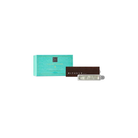 RITUALS Parfüm Karma Auto Lufterfrischer – Duft mit Lotus und weißem Tee – Elegante Holzhalterung – 6 g