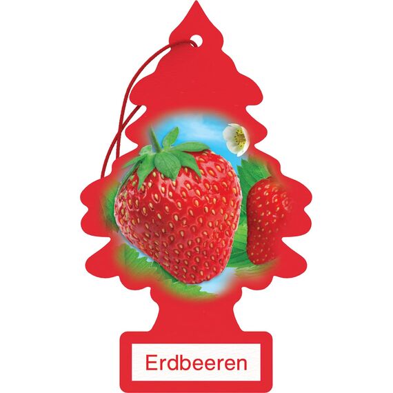 WUNDER-BAUM Auto-Lufterfrischer I Anhänger für langanhaltenden Duft im Auto oder zu Hause I Erdbeeren 1 Stück