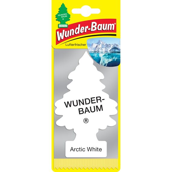 WUNDER-BAUM Auto-Lufterfrischer I Anhänger für langanhaltenden Duft im Auto oder zu Hause I Arctic White, 1 Stück