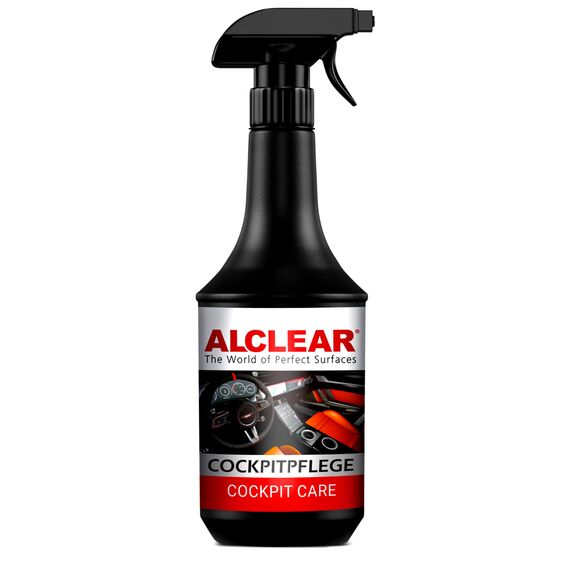 ALCLEAR 721CP Cockpitpflege 1000 ml – Seidenglanz Innenraumreiniger für Kunststoff, Vinyl und Leder – antistatisch, UV-Schutz, staubabweisend – duftneutral – Made in Germany