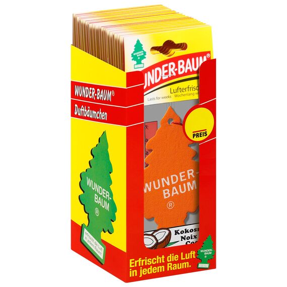 Wunder-Baum 134204/24 Lufterfrischer 24-er Box Kokosnuss