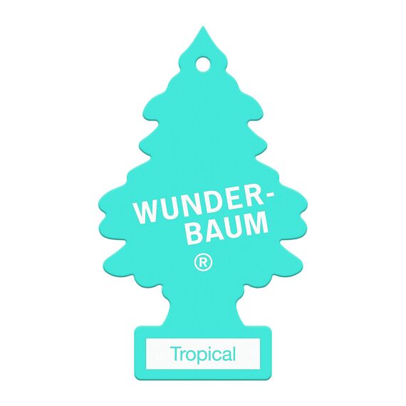 WUNDER-BAUM Auto-Lufterfrischer | Anhänger für langanhaltenden Duft im Auto oder zu Hause | Tropical | 1 Stück
