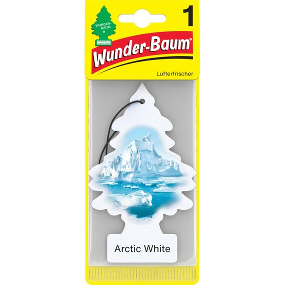 WUNDER-BAUM Auto-Lufterfrischer I Anhänger für langanhaltenden Duft im Auto oder zu Hause I Arctic White, 1 Stück