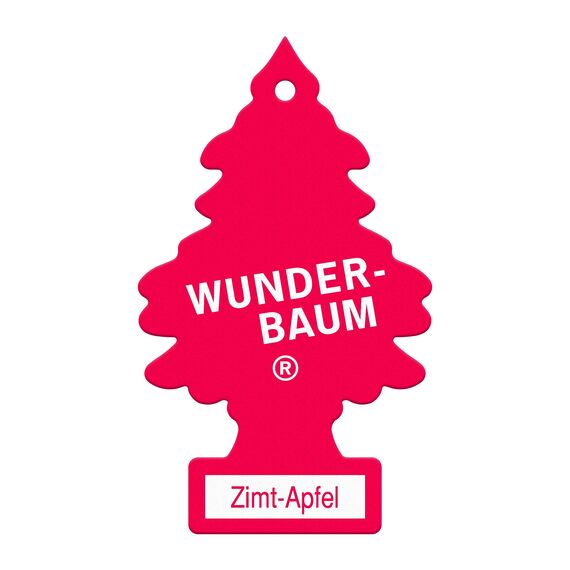 WUNDER-BAUM Auto-Lufterfrischer I Anhänger für langanhaltenden Duft im Auto oder zu Hause I Zimt-Apfel, 1 Stück