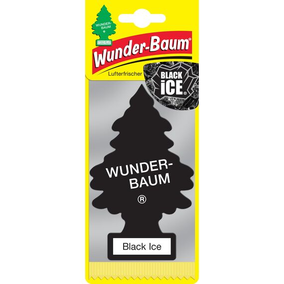 WUNDER-BAUM Auto-Lufterfrischer I Anhänger für langanhaltenden Duft im Auto oder zu Hause I Black Ice, 1 Stück