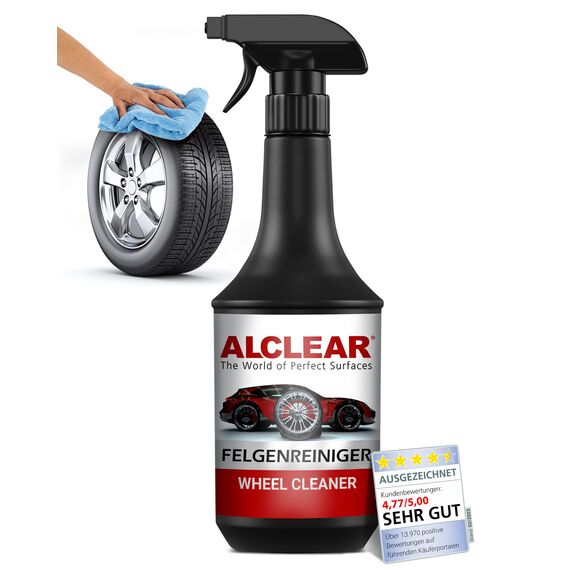ALCLEAR 721FR Felgenreiniger mit Farbindikator – Säurefrei & Materialschonend – Entfernt Bremsstaub & Flugrost – 1000 ml – Für Alu- & Stahlfelgen – Lila Farbeffekt – Autopflege Made in Germany