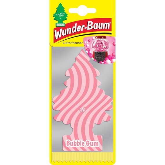 WUNDER-BAUM Auto-Lufterfrischer I Anhänger für langanhaltenden Duft im Auto oder zu Hause I Bubble Gum, 1 Stück