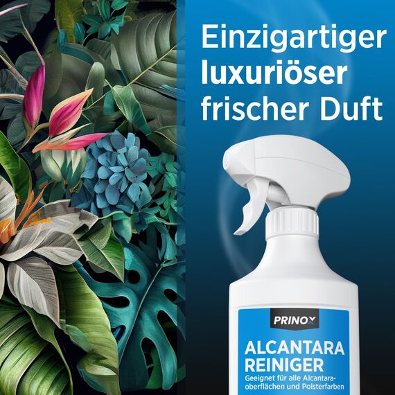 PRINOX Alcantara Reiniger & Polsterreiniger 550 ml - Entfernt hartnäckigste Verschmutzungen & Flecken - Ideal für die Autoinnenraum Reinigung auf Autositzen, Dachhimmel & Lenkrad