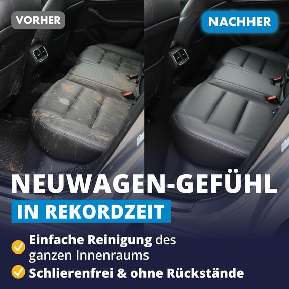 LICARGO Innenraumreiniger Auto 500 ml - Neuwagen-Frische in Minuten - Kraftvoll & schonend - Cockpitpflege Auto für Kunststoff, Leder & Armaturen - Polsterreiniger & Cockpitspray für den Innenraum