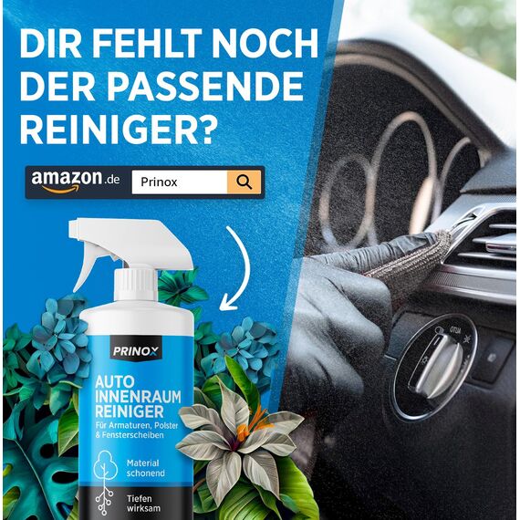 PRINOX Profi Mikrofasertücher - 5er Set - 38 x 38 cm - 300 GSM - EXTRA WEICH - Hochwertige Putztücher für Auto, Küche, Bad und mehr I Made in DE