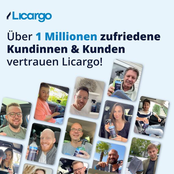 LICARGO® Auto Innenraum Reiniger Set - 6x Premium Microfasertücher & Innenraumreiniger (500ml) - porentiefe Reinheit für Kunststoff, Polster, Leder & Armaturen - Cockpit Reiniger - Autopflege