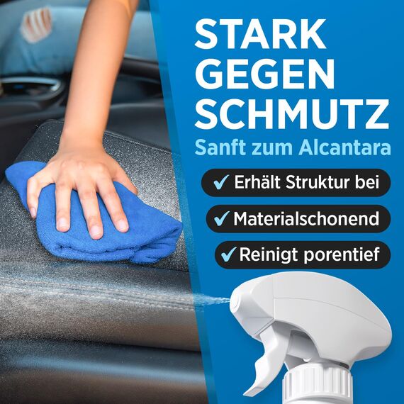 PRINOX Alcantara Reiniger & Polsterreiniger 550 ml - Entfernt hartnäckigste Verschmutzungen & Flecken - Ideal für die Autoinnenraum Reinigung auf Autositzen, Dachhimmel & Lenkrad