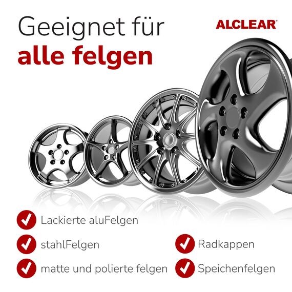 ALCLEAR 721FR Felgenreiniger mit Farbindikator – Säurefrei & Materialschonend – Entfernt Bremsstaub & Flugrost – 1000 ml – Für Alu- & Stahlfelgen – Lila Farbeffekt – Autopflege Made in Germany