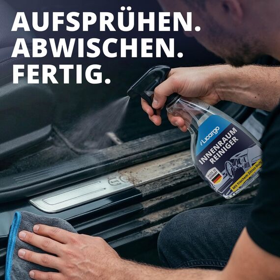 LICARGO Innenraumreiniger Auto 500 ml - Neuwagen-Frische in Minuten - Kraftvoll & schonend - Cockpitpflege Auto für Kunststoff, Leder & Armaturen - Polsterreiniger & Cockpitspray für den Innenraum