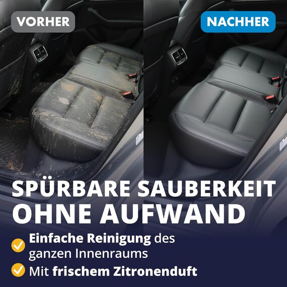 LICARGO® Auto Innenraum Reiniger Set - 6x Premium Microfasertücher & Innenraumreiniger (500ml) - porentiefe Reinheit für Kunststoff, Polster, Leder & Armaturen - Cockpit Reiniger - Autopflege