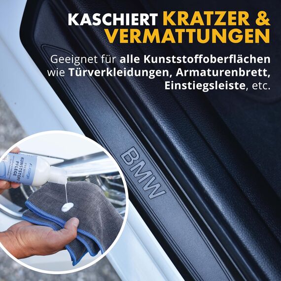 LICARGO Innenraum Set Pro - 2x Innenraumreiniger (500ml) - 6x 380GSM Microfasertücher - 1x Kunststoffpflege 250ml - 3x Innenraum Pads - 1x schonende Bürste - für jede Stelle in deinem Innenraum