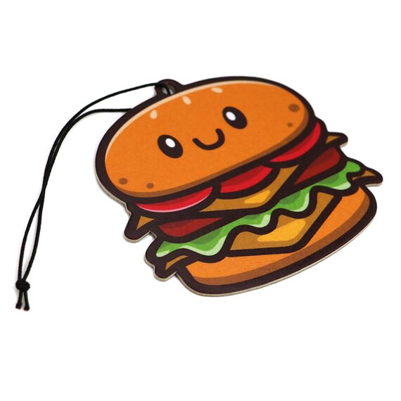 2er Set Tuning Lufterfrischer Duftbaum fürs Auto Air Freshener Design Duft Anhänger (2x Hamburger)