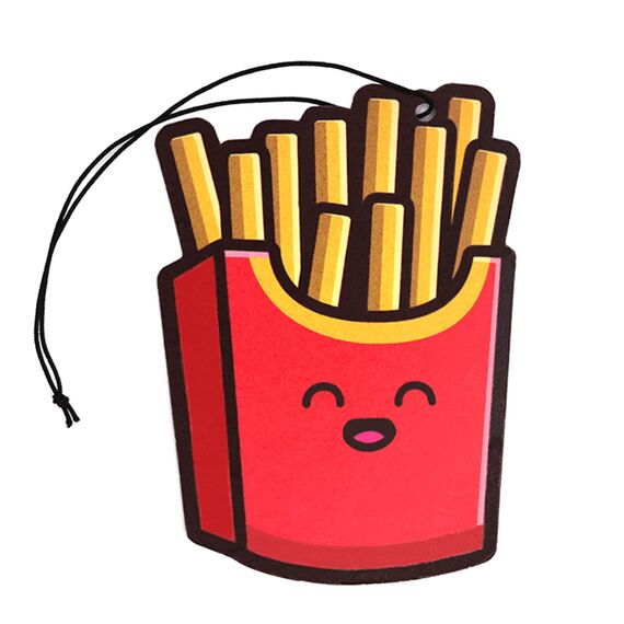 2er Set Tuning Lufterfrischer Duftbaum fürs Auto Air Freshener Design Duft Anhänger (2x Pommes)