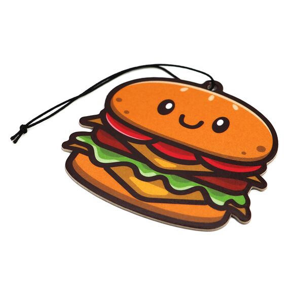 2er Set Tuning Lufterfrischer Duftbaum fürs Auto Air Freshener Design Duft Anhänger (2x Hamburger)