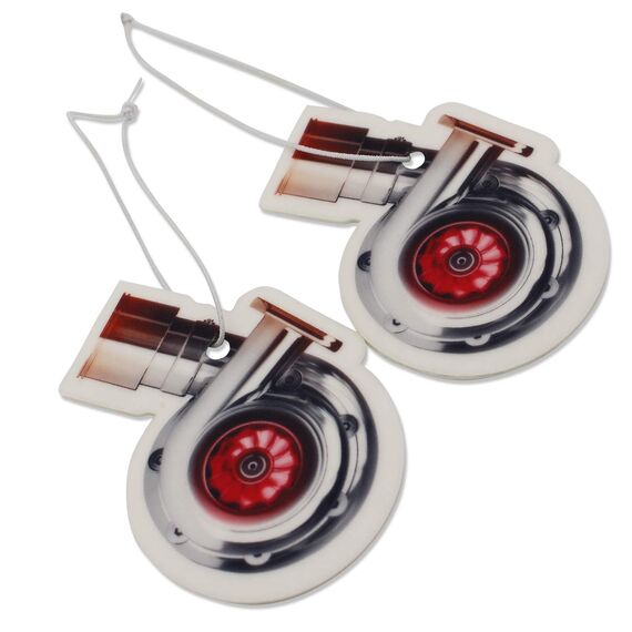 2er Set Tuning Lufterfrischer Duftbaum fürs Auto Air Freshener Design Duft Anhänger (2x Roter Turbo)