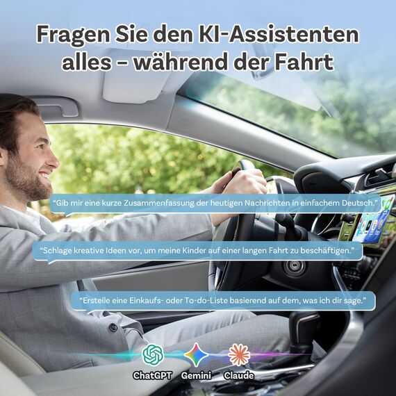 2025 Neueste OTTOCAST Mini, Wireless Carplay Adapter für iPhone, Android Auto Adapter Konvertieren Sie Kabelgebundenen zu Kabellosen Carplay, Kompatibel mit Autos nach 2016 mit Wired CarPlay und AA