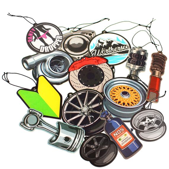 2er Set Tuning Lufterfrischer Duftbaum fürs Auto Air Freshener Design Duft Anhänger (2x Rainbow BBS)