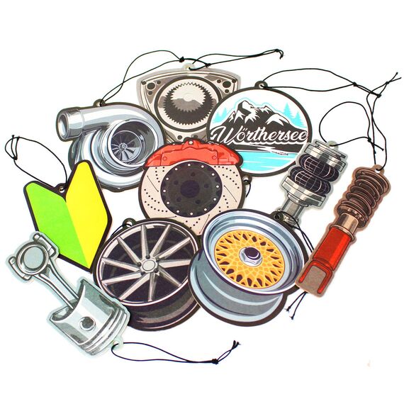 2er Set Tuning Lufterfrischer Duftbaum fürs Auto Air Freshener Design Duft Anhänger (2x Rainbow BBS)