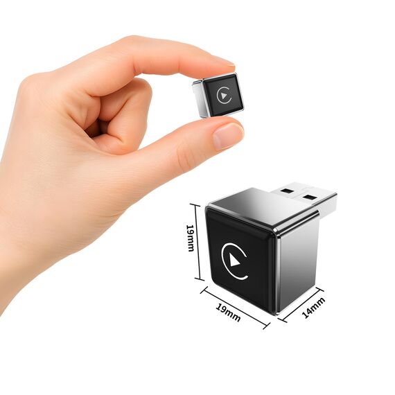 Mini Wireless CarPlay Adapter for Apple, 2026 Upgrade CarPlay Dongle Konvertiert Kabelgebunden zu Kabellos for iPhone, USB C/A Plug and Playfür only für iOS 10+