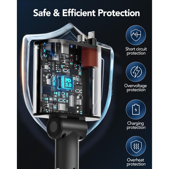 Aimtel 4 in 1 Zigarettenanzünder USB C 69W Auto Ladegerät, Kfz Ladegerät für Camping Wohnmobil Ladegerät Auto, Car Charger mit Einziehbarem Kabel,12V/24V USB Adapter Auto Kompatibel mit iPhone/Samsung