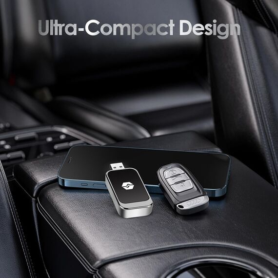 Gaethra Carplay & android Auto Wireless Adapter, Plug and Play, USB C/A, Kompatibel mit iOS 10+/android 11+, Car Play Stick für Fahrzeuge mit CarPlay