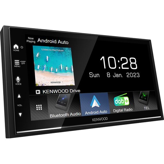KENWOOD DMX7722DABS - 17,3 cm (6,8") Digital Media AV-Receiver mit Wireless CarPlay & Android Auto (4x50W, DAB+/UKW, BT, 3X Pre-Out 2,5V, USB, iPod/iPhone Control)