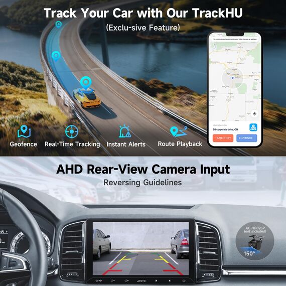 ATOTOZONE A5L 10.1 Zoll Android Doppel Din Radio, WiFi/Bluetooth/USB Tethering, Wireless CarPlay&Android Auto, 2G+32G Autoradio mit Bildschirm, Mirror Link, DSP/FM/AM/RDS/GPS, Sprachsteuerung