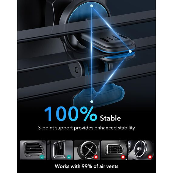 ESR 15W für Magsafe Autohalterung mit Ladefunktion, Handyhalterung Auto Ladegerät, Magnet Handyhalterung Auto mit Ladefunktion für iPhone Air/17/17e/16/15/14/13/12, Galaxy S26/S25, Schnellladung