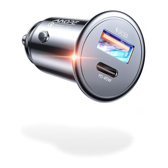 AINOPE 67.5W Volllast Zigarettenanzünder USB C [99% Unsichtbar], 12V USB Adapter Auto Ladegerät USB C [PD45W & QC3.0] Kfz Ladegerät für Galaxy S25 Ultra, iPhone 17 Pro Max Air, Xiaomi 15, iPad